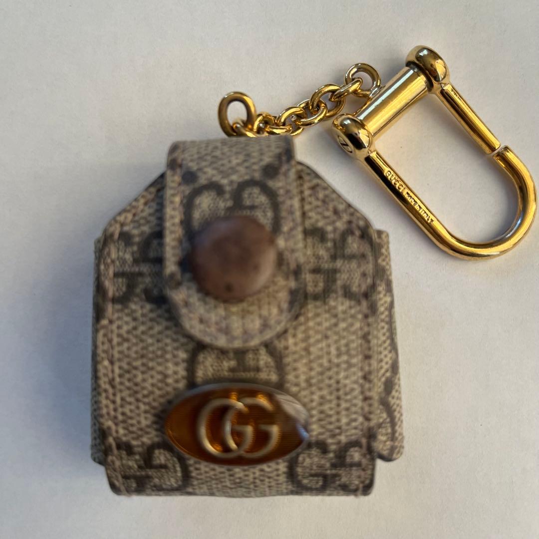 GUCCI AirPodsケース GGスプリーム オフィディア キーホルダー付