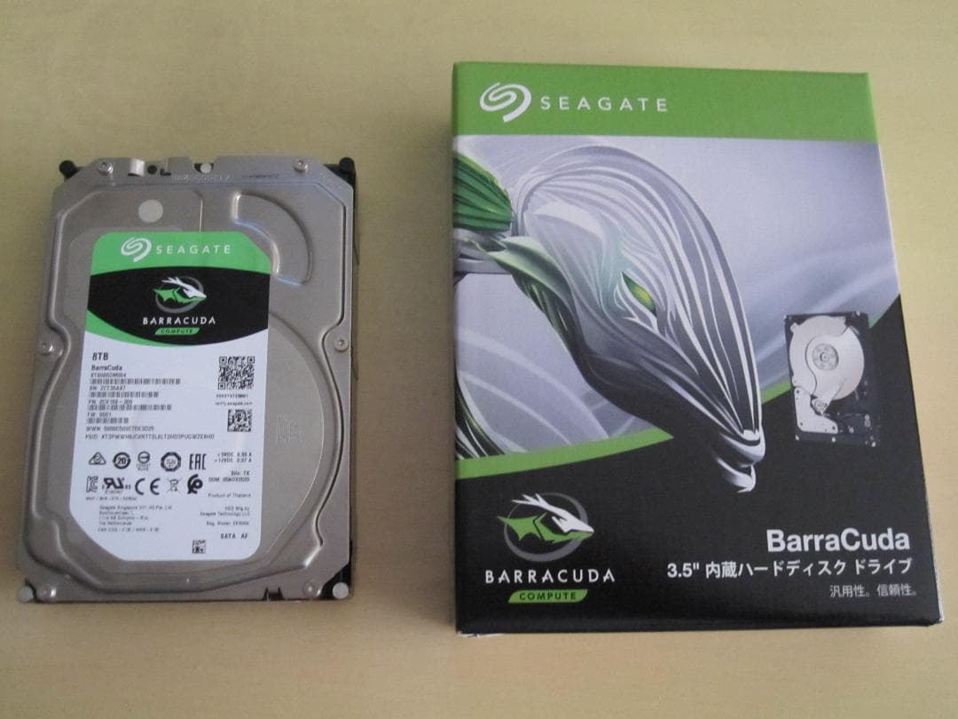 Seagate　8TB　5400RPM　3.5インチ　稼働時間少ない2個セット