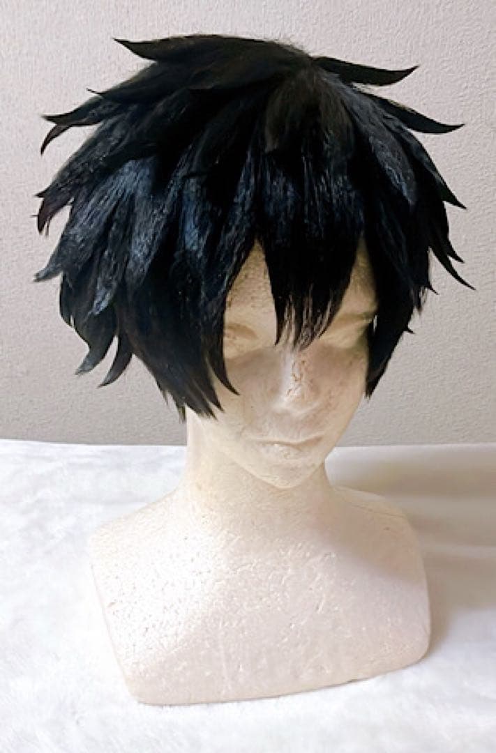 桃源暗鬼 淀川真澄 アシスト セット済み ウィッグ コスプレ衣装 黒 ブラック