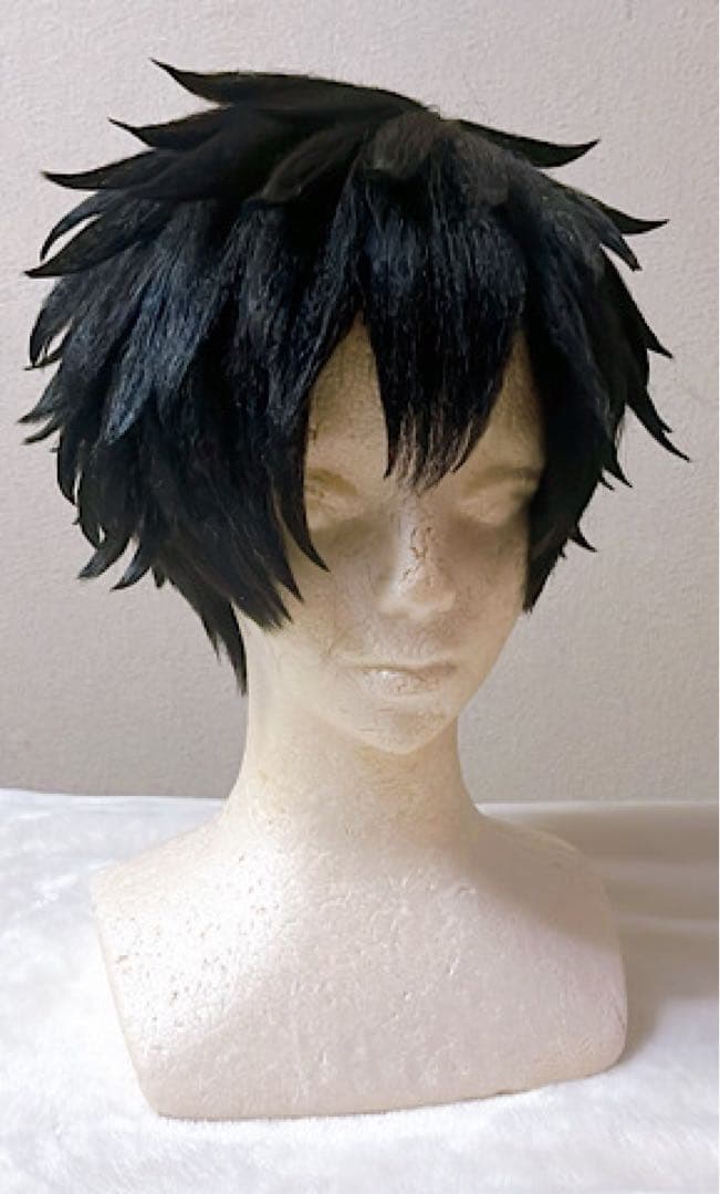 桃源暗鬼 淀川真澄 アシスト セット済み ウィッグ コスプレ衣装 黒 ブラック