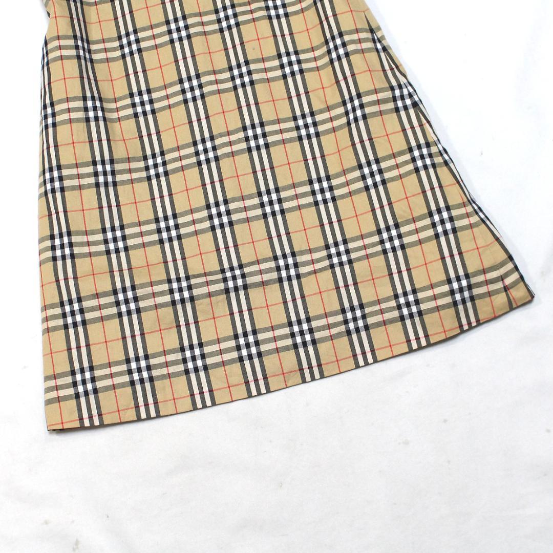 美品 バーバリー キャミソール ワンピース ミニ丈ノバチェック ベージュ 38