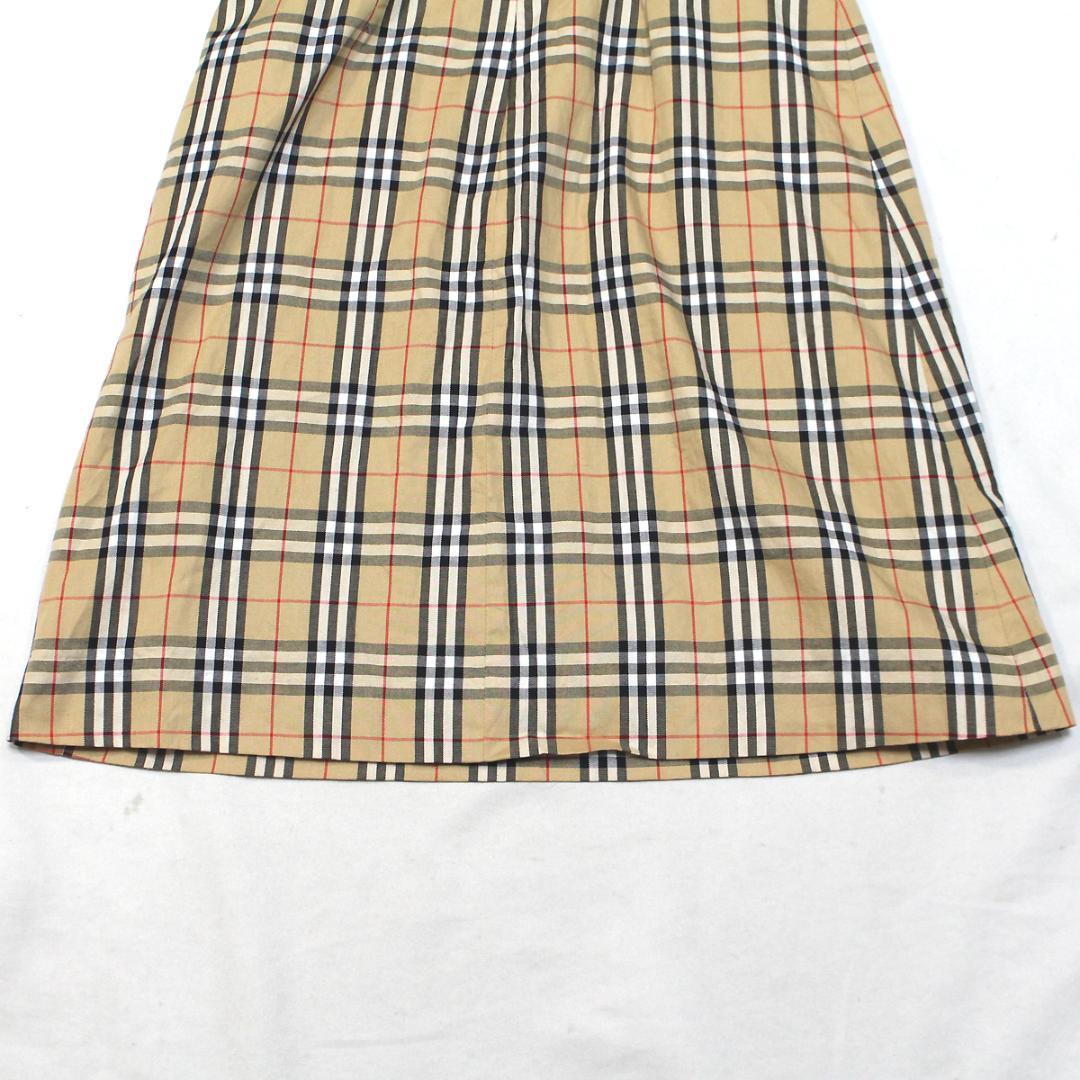 美品 バーバリー キャミソール ワンピース ミニ丈ノバチェック ベージュ 38