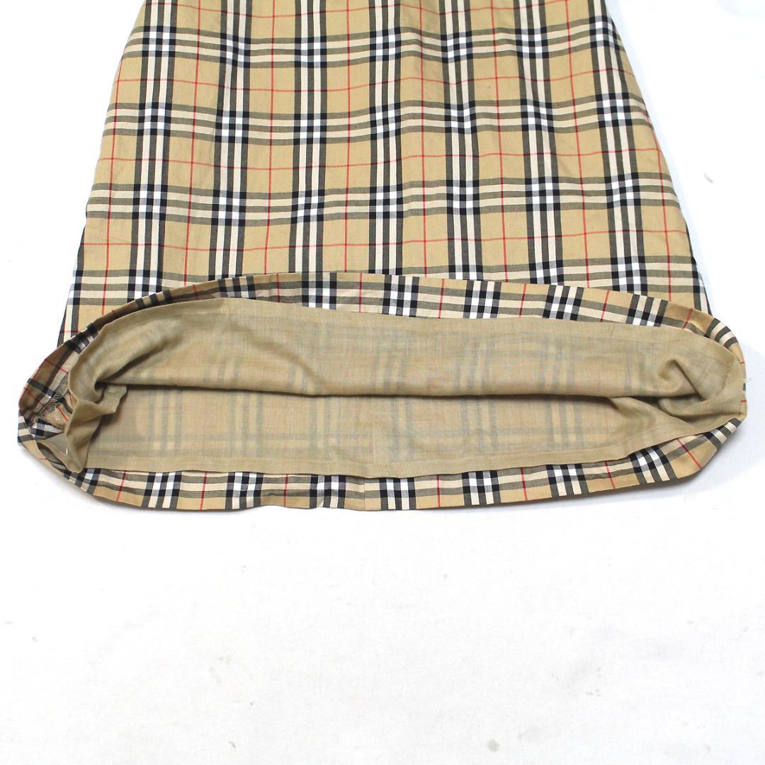 美品 バーバリー キャミソール ワンピース ミニ丈ノバチェック ベージュ 38