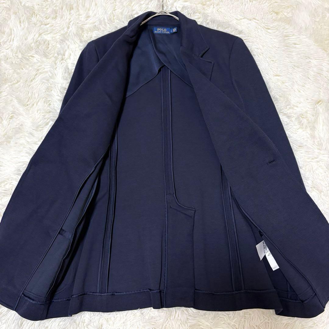 【ラルフローレン】テーラードジャケット 紺ブレ 金ボタン ロゴ刺繍 6 L