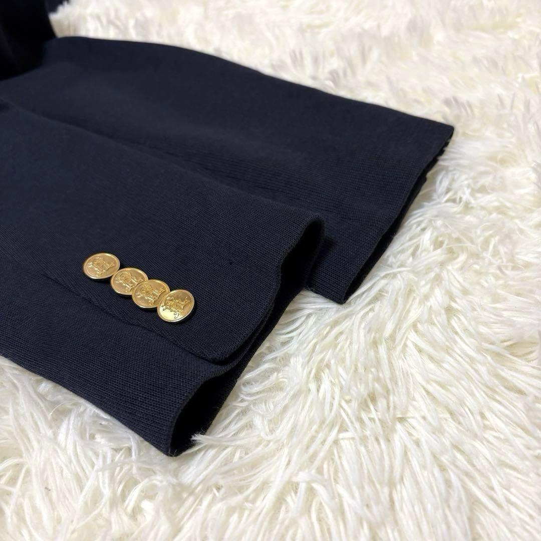 【ラルフローレン】テーラードジャケット 紺ブレ 金ボタン ロゴ刺繍 6 L