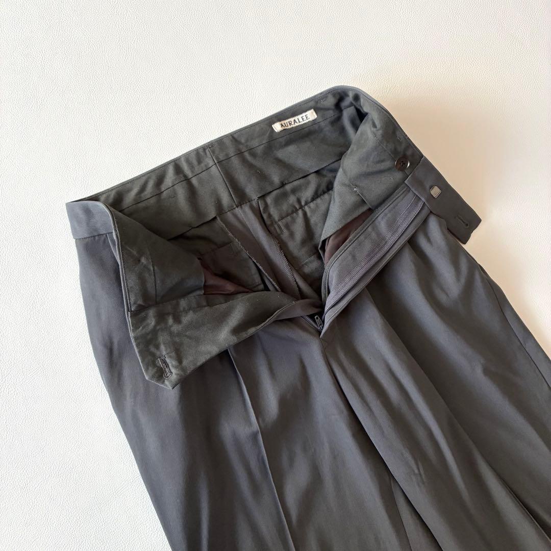 AURALEE　オーラリー　ライトウールマックスギャバジンスラックス