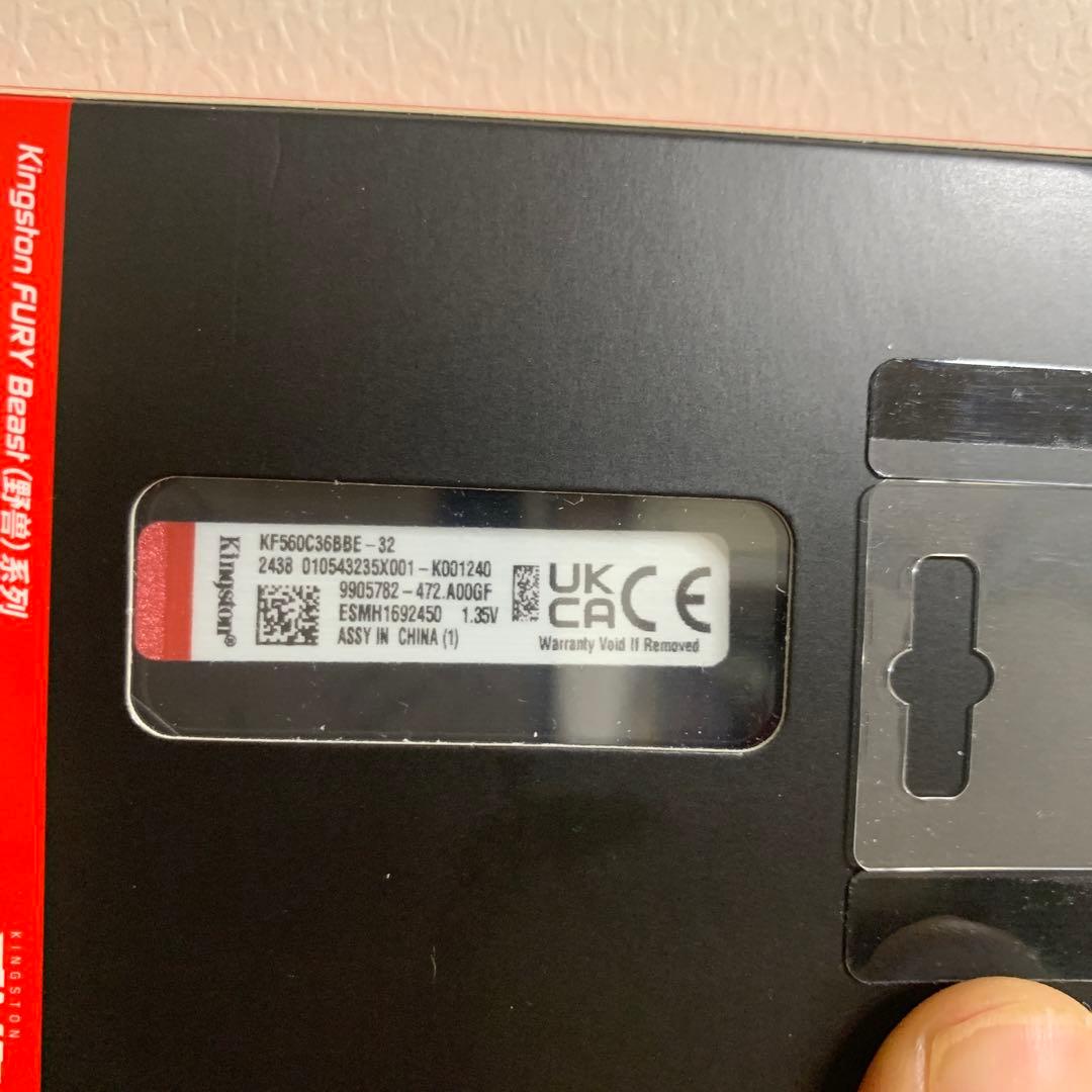 Kingston FURY Beast DDR5 メモリー6000Mhz-32g