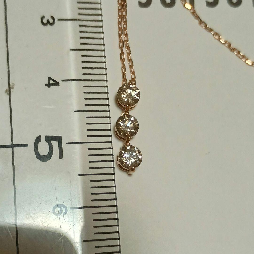 【✡丙午✡】K10 PG ダイヤモンドネックレス