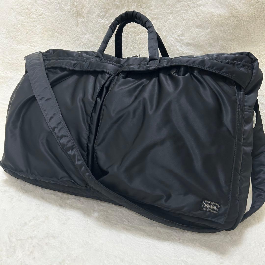 【極美品】ポーター タンカー 2way ボストンバッグ 大容量　ロゴ