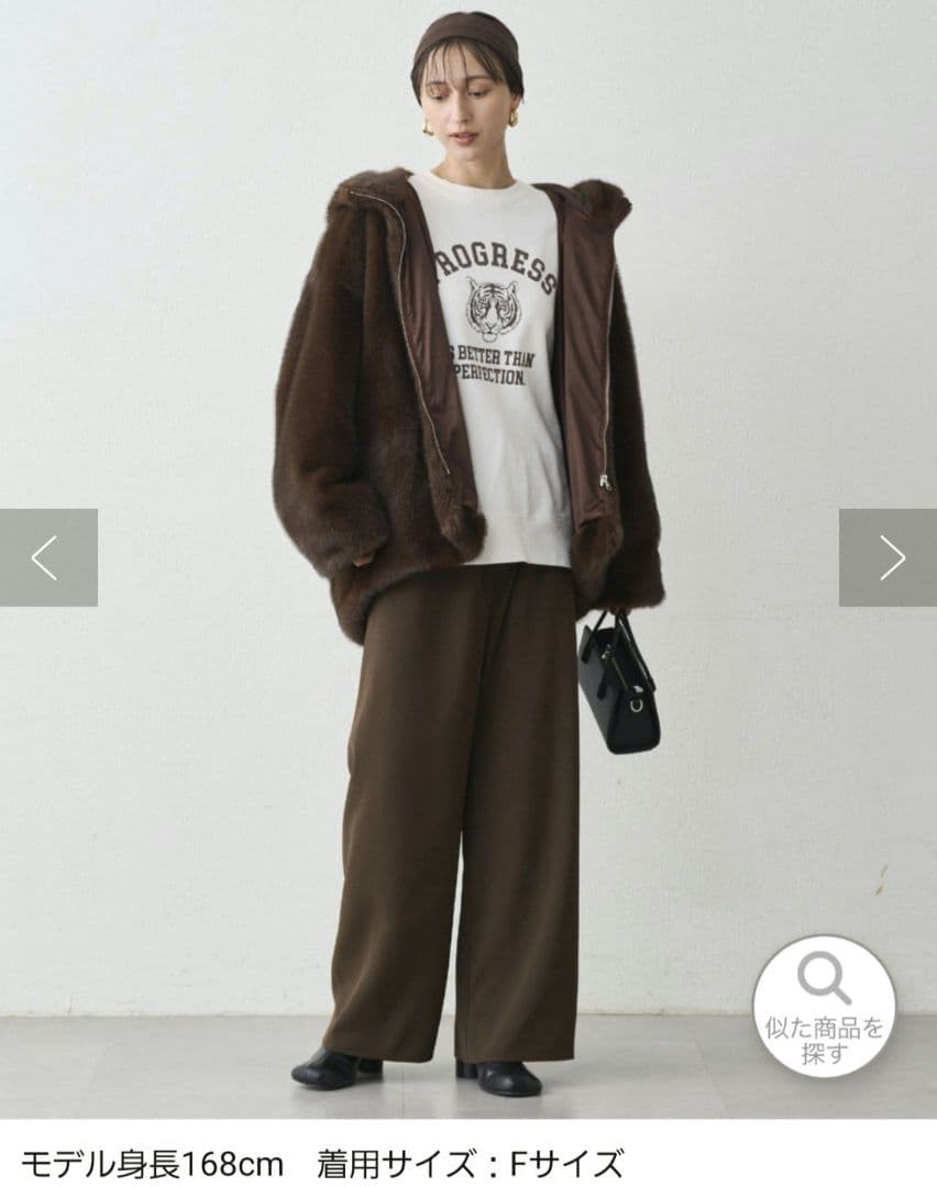 LOUNGEDRESS 今季フードフェイクファーブルゾン