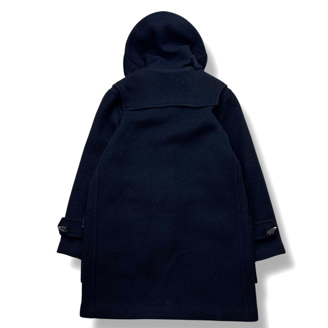 美品 バーバリー ロンドン ダッフルコート ノバチェック トグル 英国製 黒