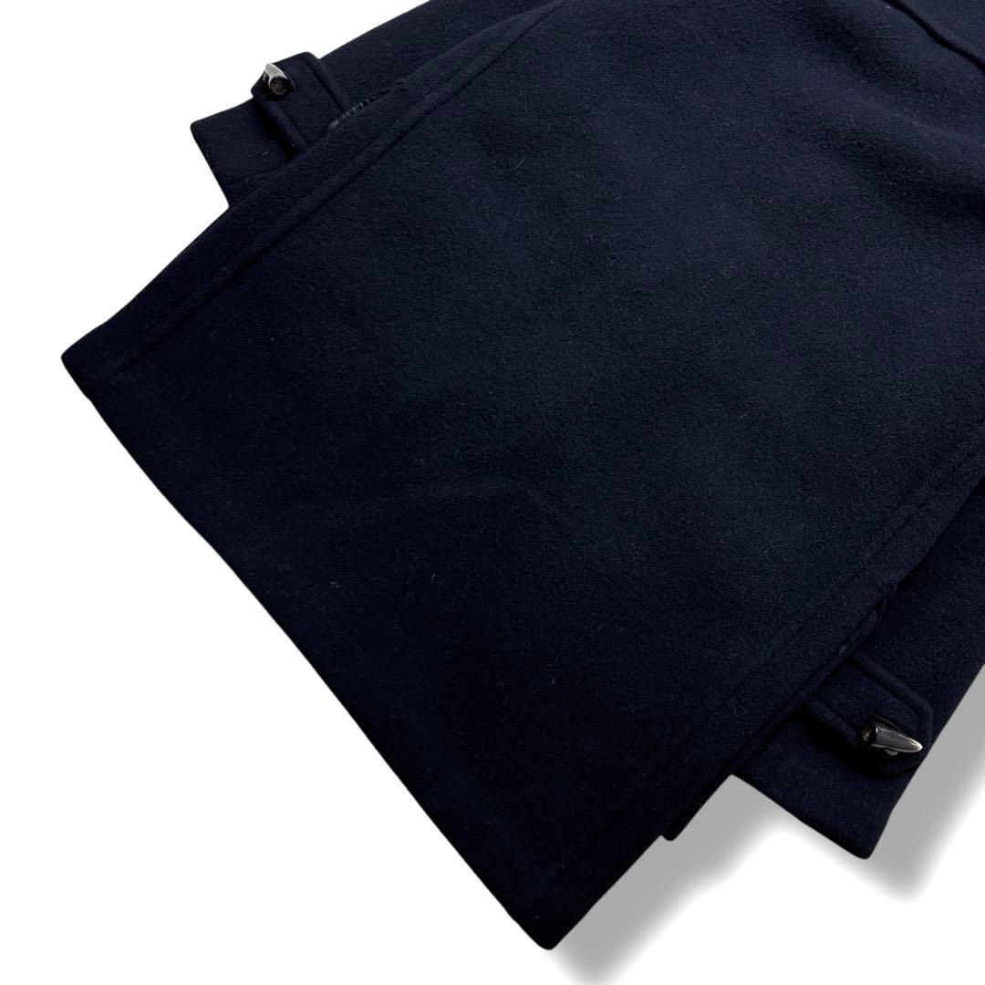 美品 バーバリー ロンドン ダッフルコート ノバチェック トグル 英国製 黒