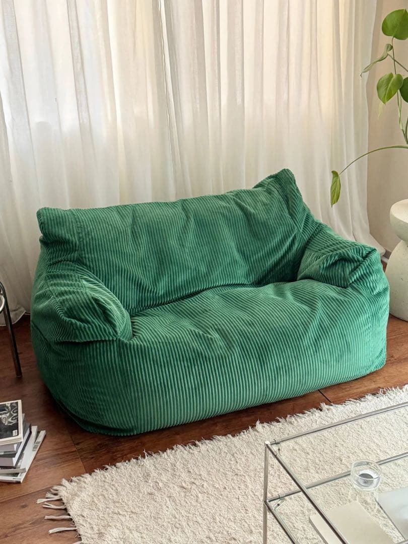 LOOSY HUGME 2人掛けビーズソファ GREEN