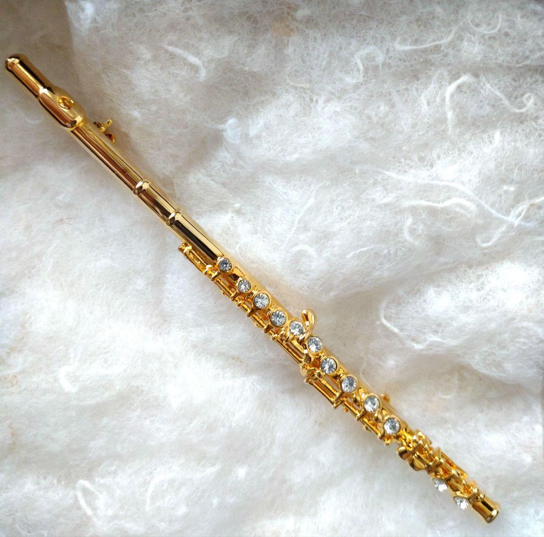 fafデザイン/フルート ブローチ