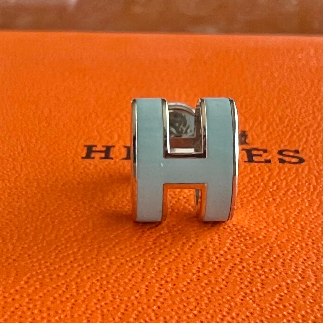 HERMES エルメス 片耳用 ターコイズブルー 希少色