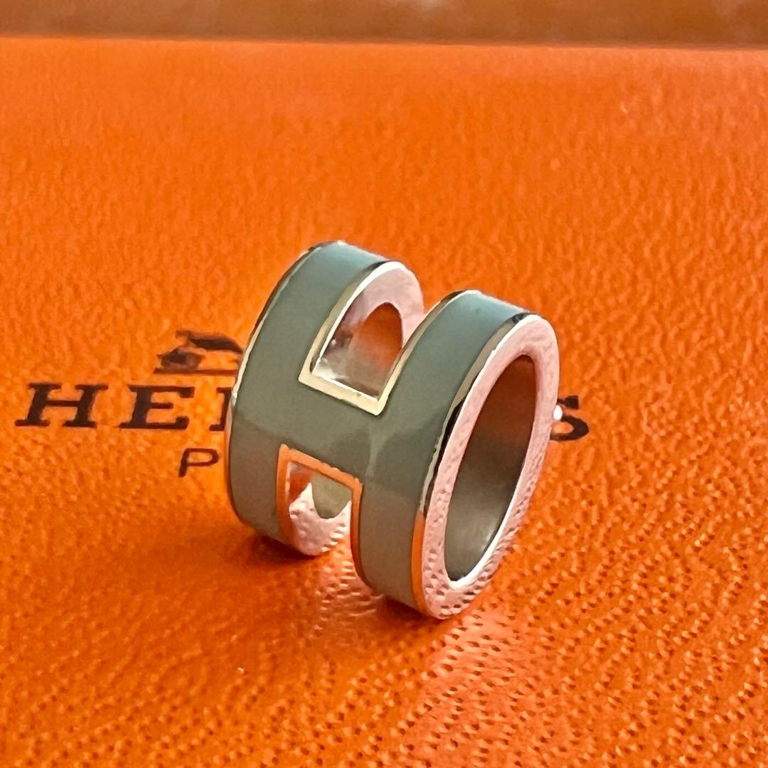 HERMES エルメス 片耳用 ターコイズブルー 希少色