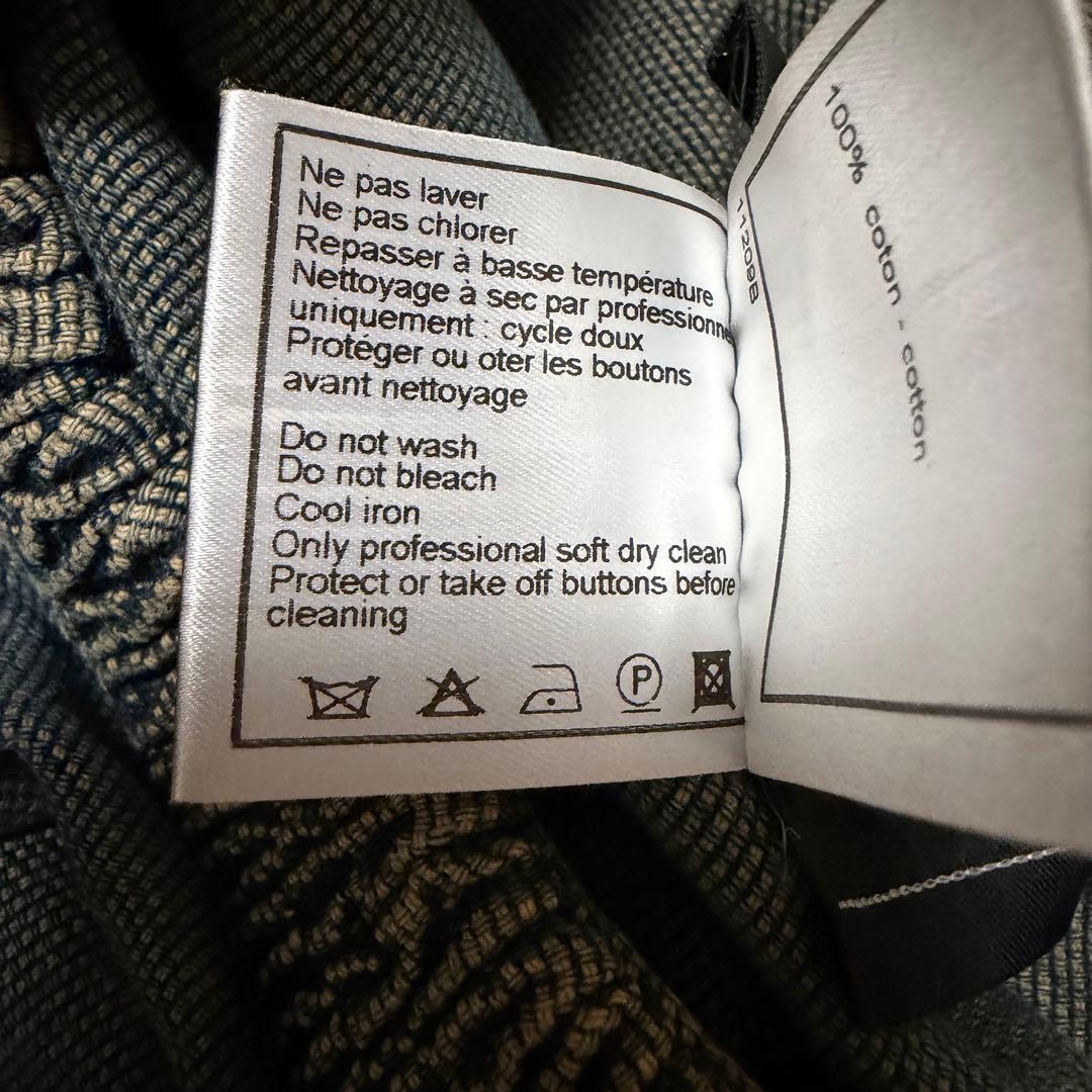 【極美品】シャネル　デニムジャケット　ノーカラー　ココボタン　ビンテージ加工　M