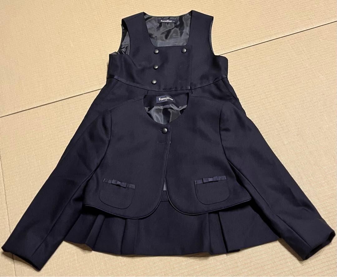ファミリア　115アンサンブル ボレロ ジャンパー お受験 クリーニング済み