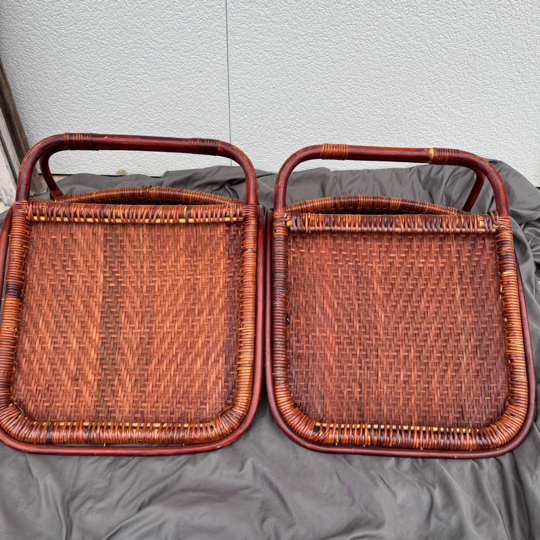 By90　KOIZUMI　座椅子　ラタン　4脚セット　椅子　チェア　和室　古道具