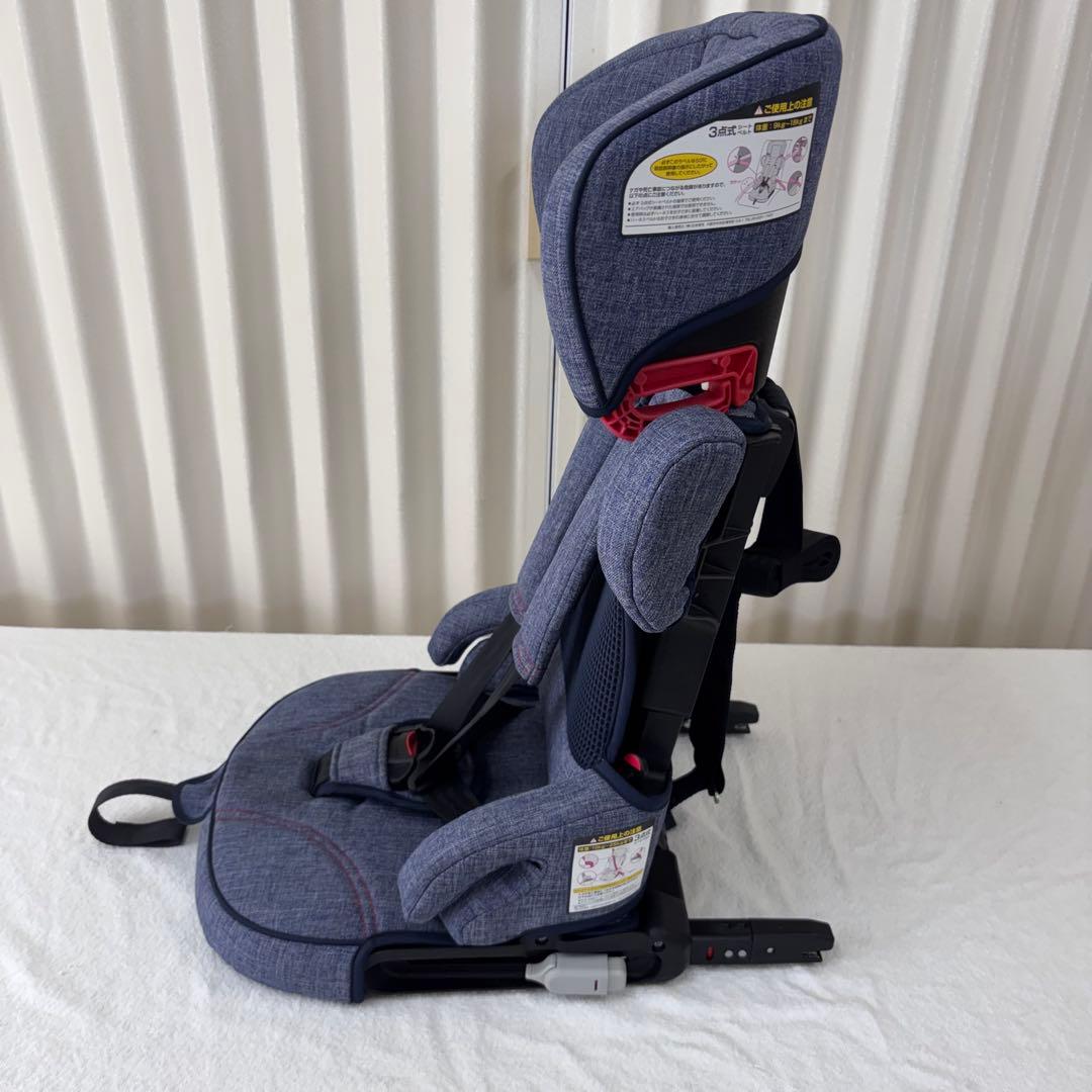クリーニング済☆美品☆日本育児　トラベルベストEC　FIX　ISOFIX　デニム