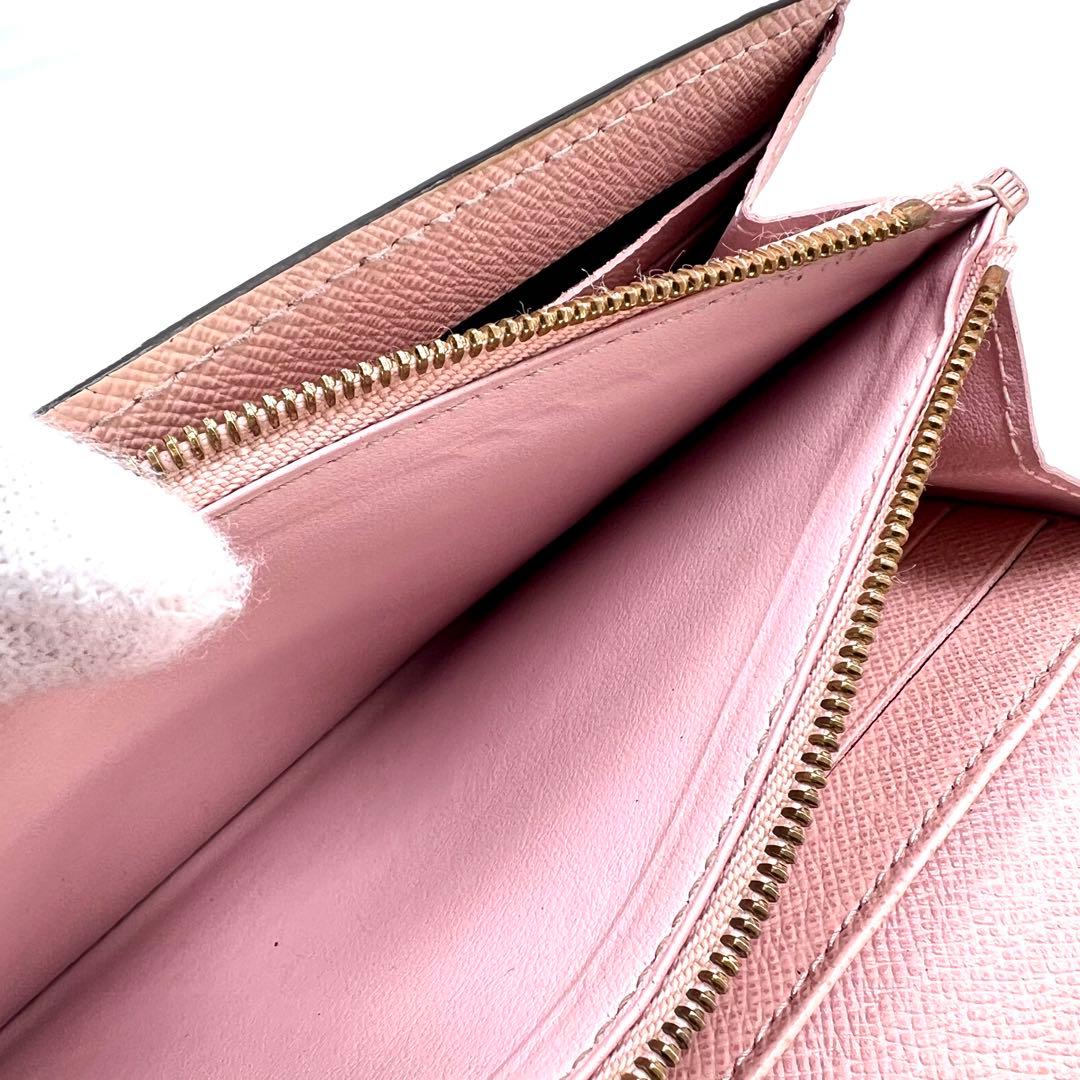 みなこ884 ルイヴィトン ダミエ ポルトフォイユサラ ローズバレリーヌ