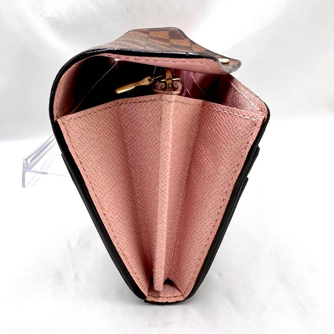 みなこ884 ルイヴィトン ダミエ ポルトフォイユサラ ローズバレリーヌ