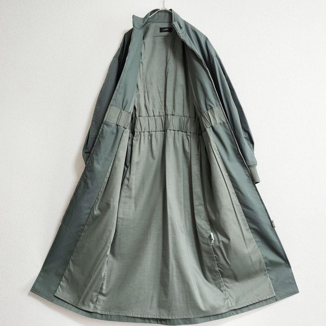 美品 LOEFF コットン ギャバ MA-1 ワンピース カーキ 1