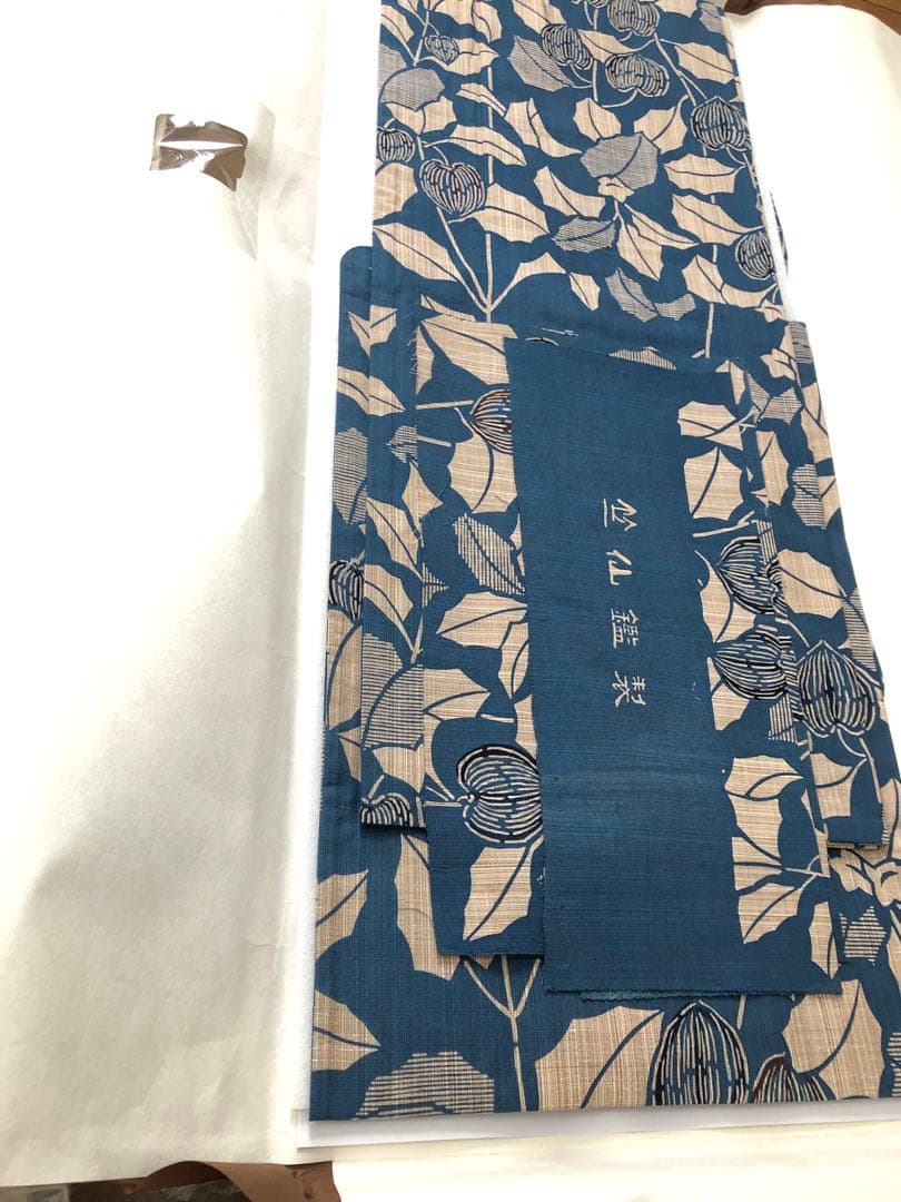 さな⭐︎竺仙　浴衣　奥州小紋　ほおずき鬼灯　お仕立て済