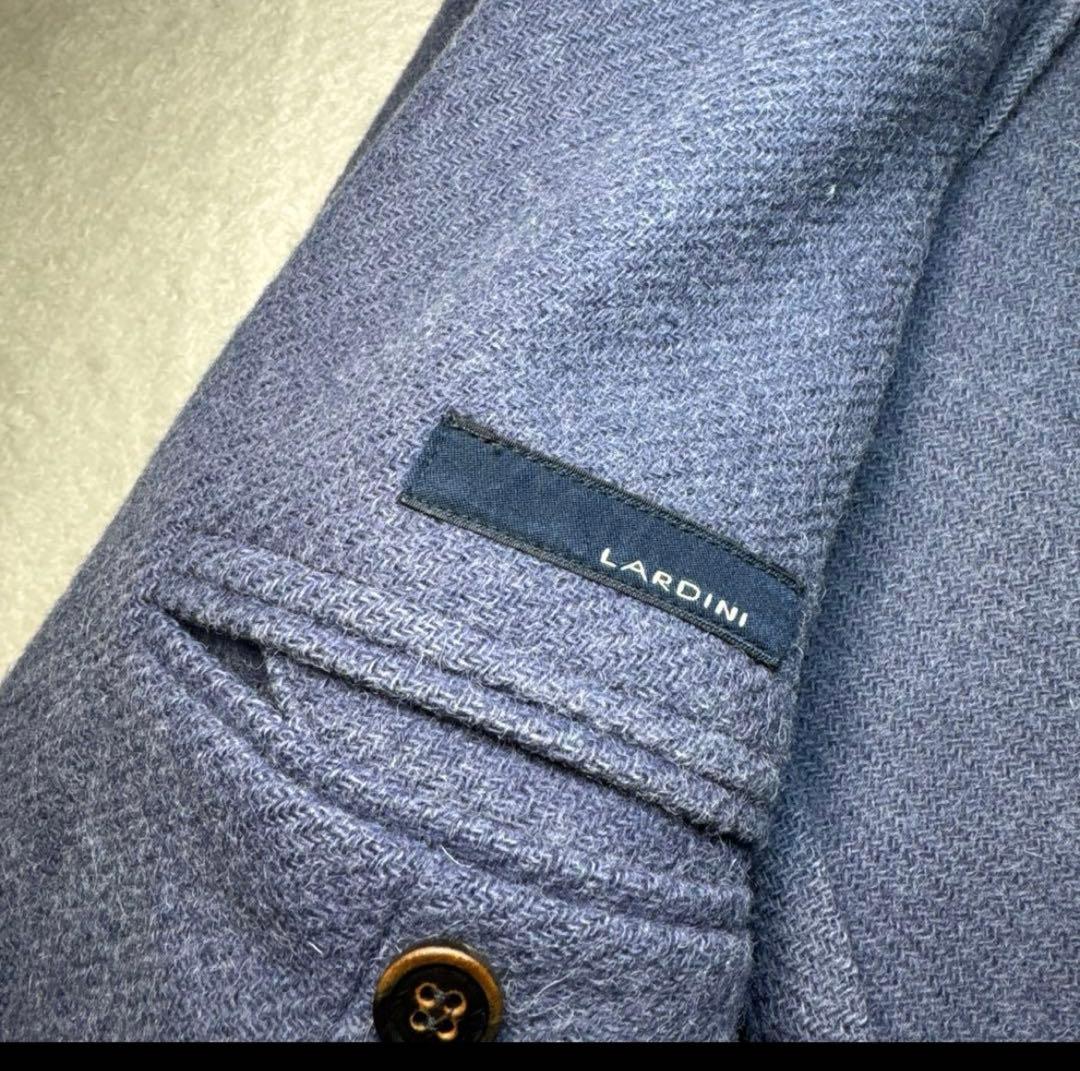 ら*る様 47 極美品　秋冬　ウール　ラルディーニ　テーラードジャケット　ブルー