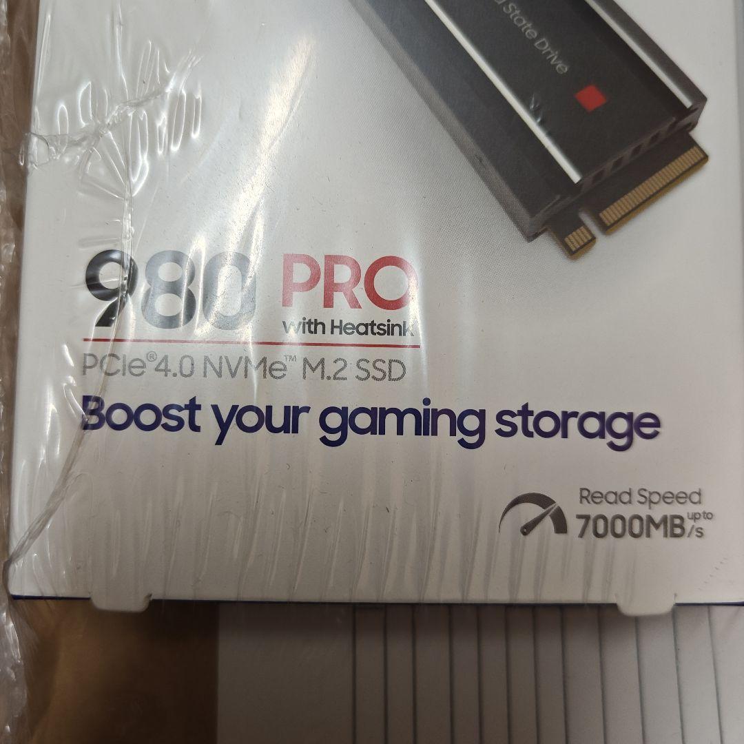Samsung 980 PRO 2TB SSD ヒートシンク付き