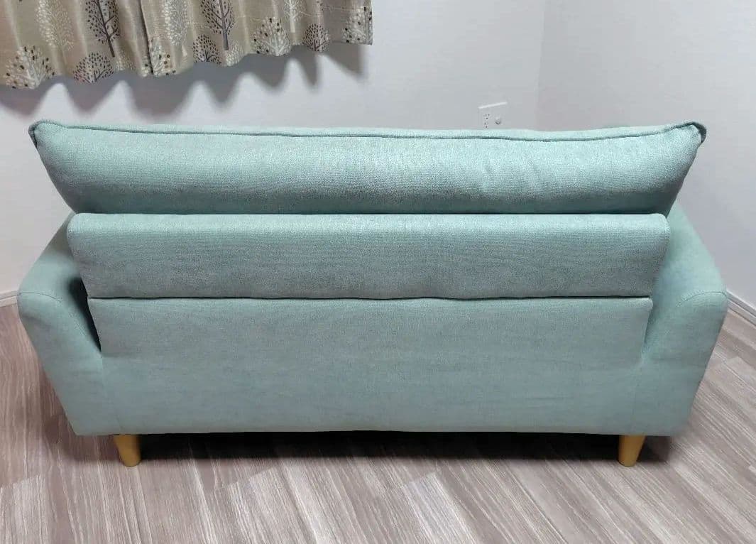 ニトリ　コンパクト2人掛けソファ　グリーン