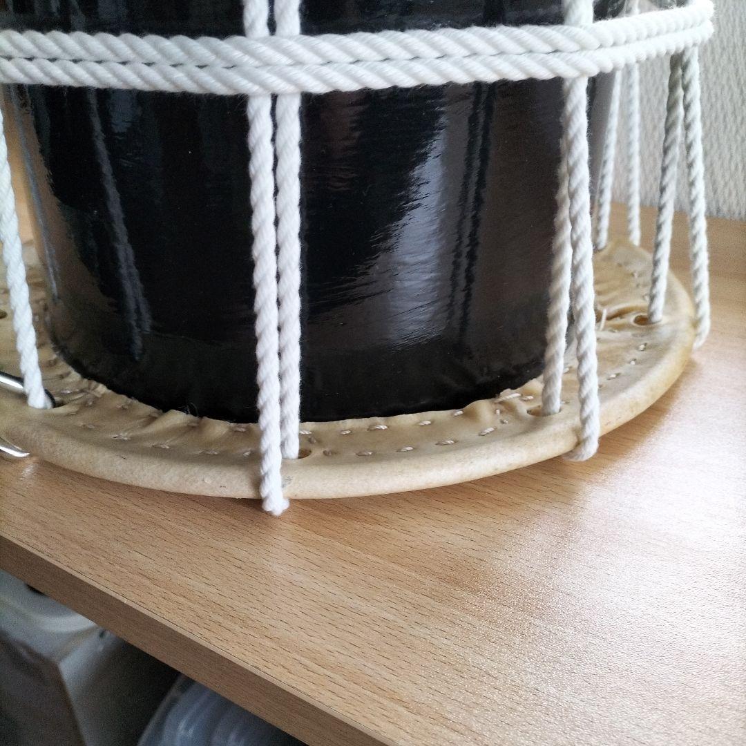 担ぎ太鼓 1.2尺締太鼓　和太鼓 天然皮革　ストラップ付き中古品⑤