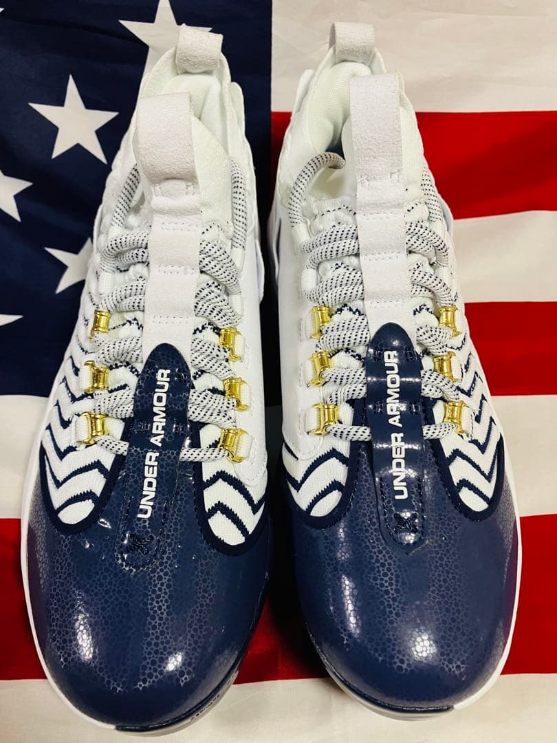 アンダーアーマー Harper 9 Cleats 野球 スパイク 金具 ネイビー