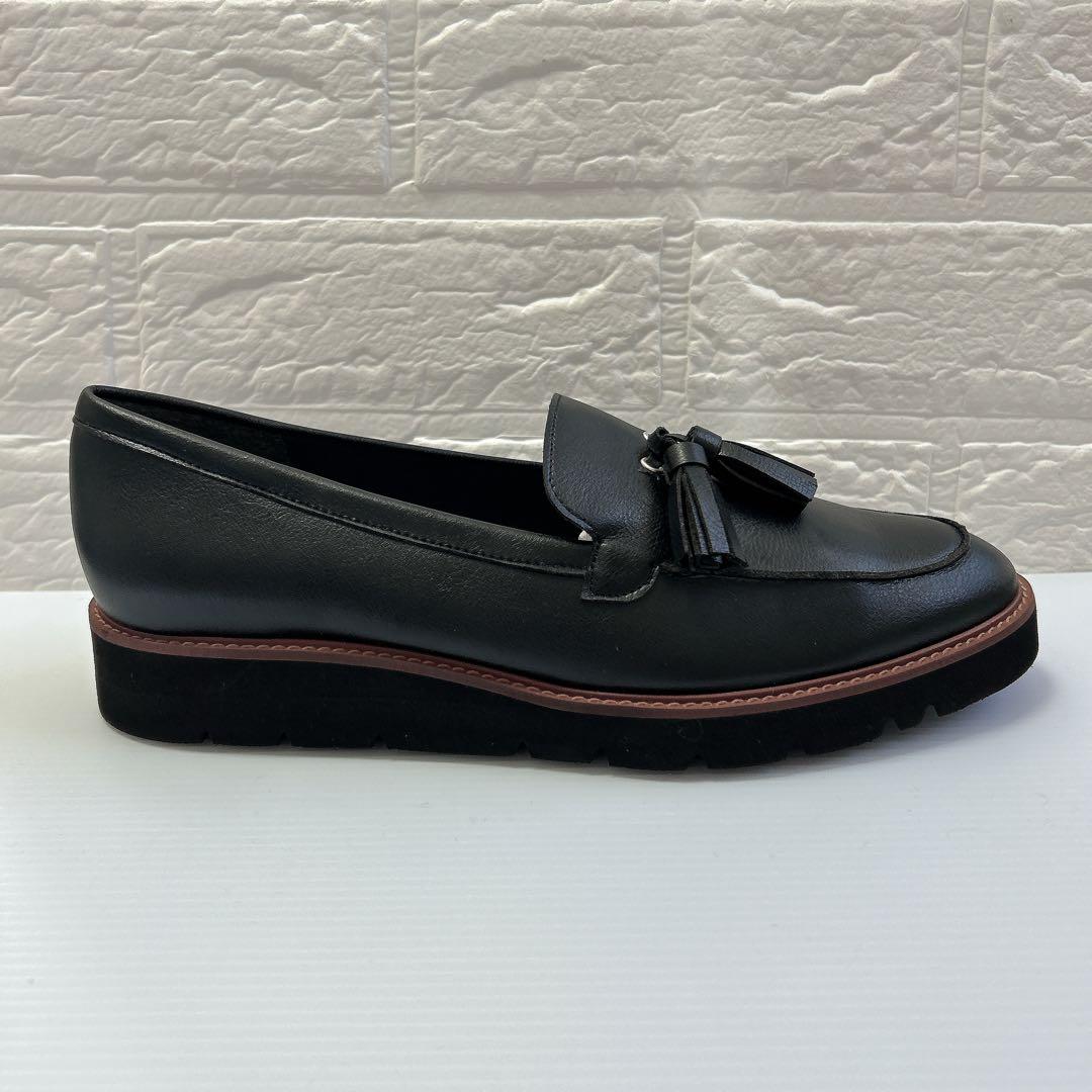 【未使用級✨】超軽量DIANA 黒タッセルローファー25㎝