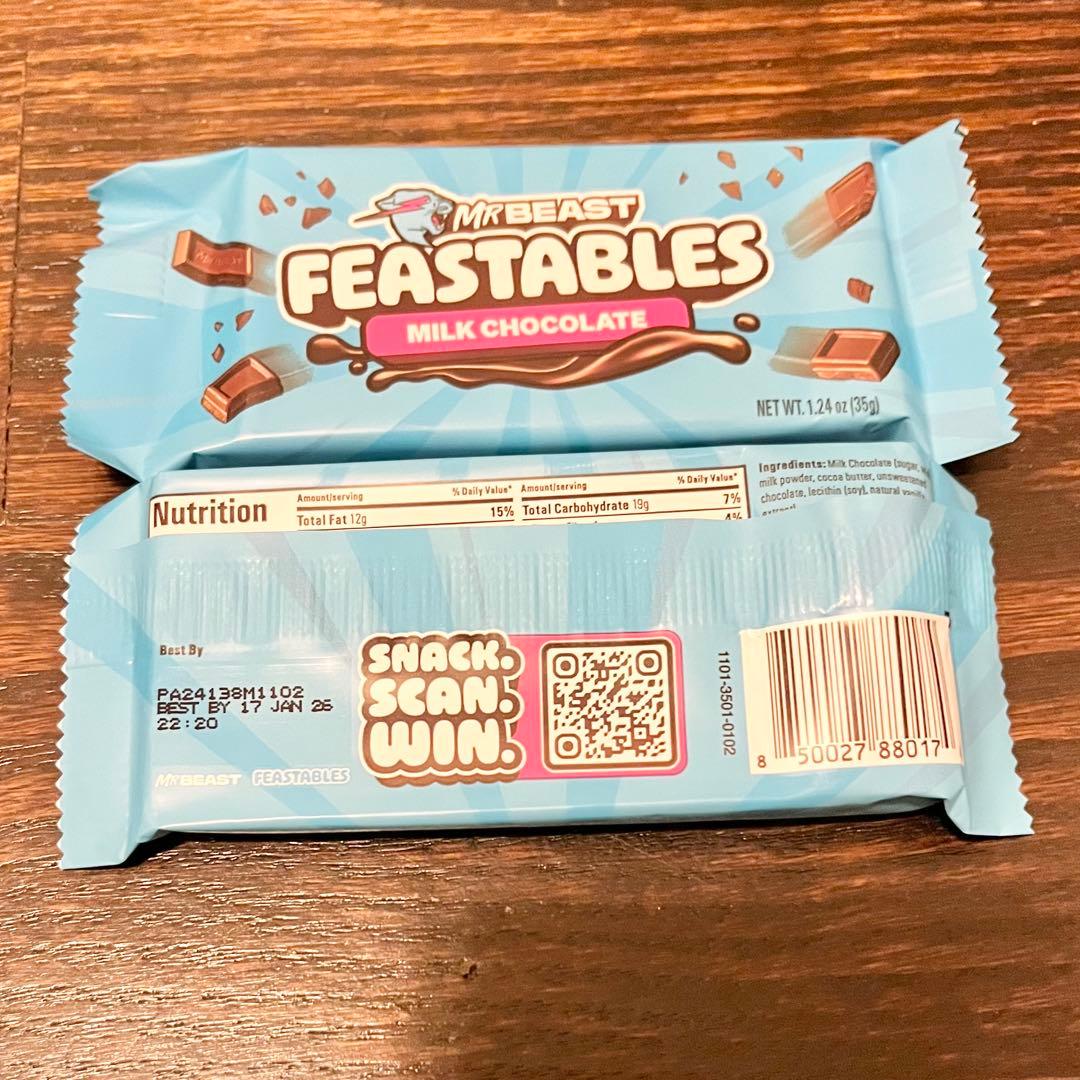 MrBeast Feastables ミルクチョコレート 1.24 oz