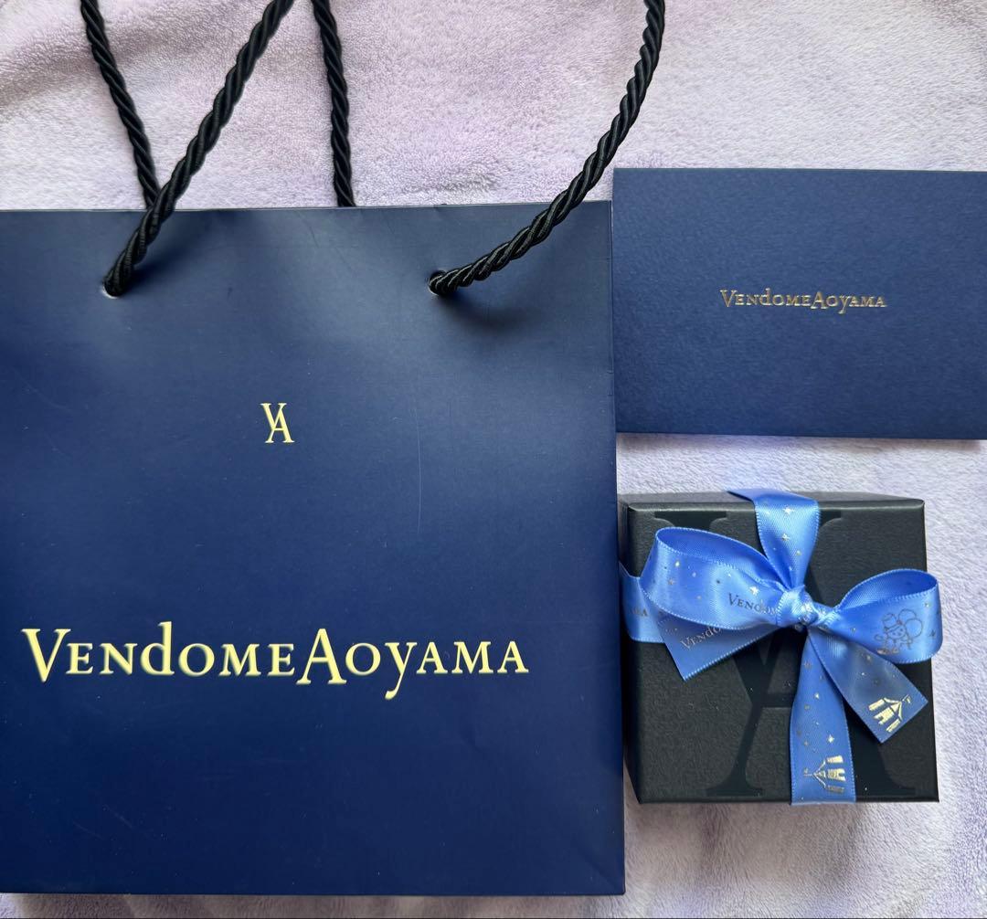 未使用 ヴァンドーム青山 ダイヤモンドキャトルネックレス k18 品質保証カード