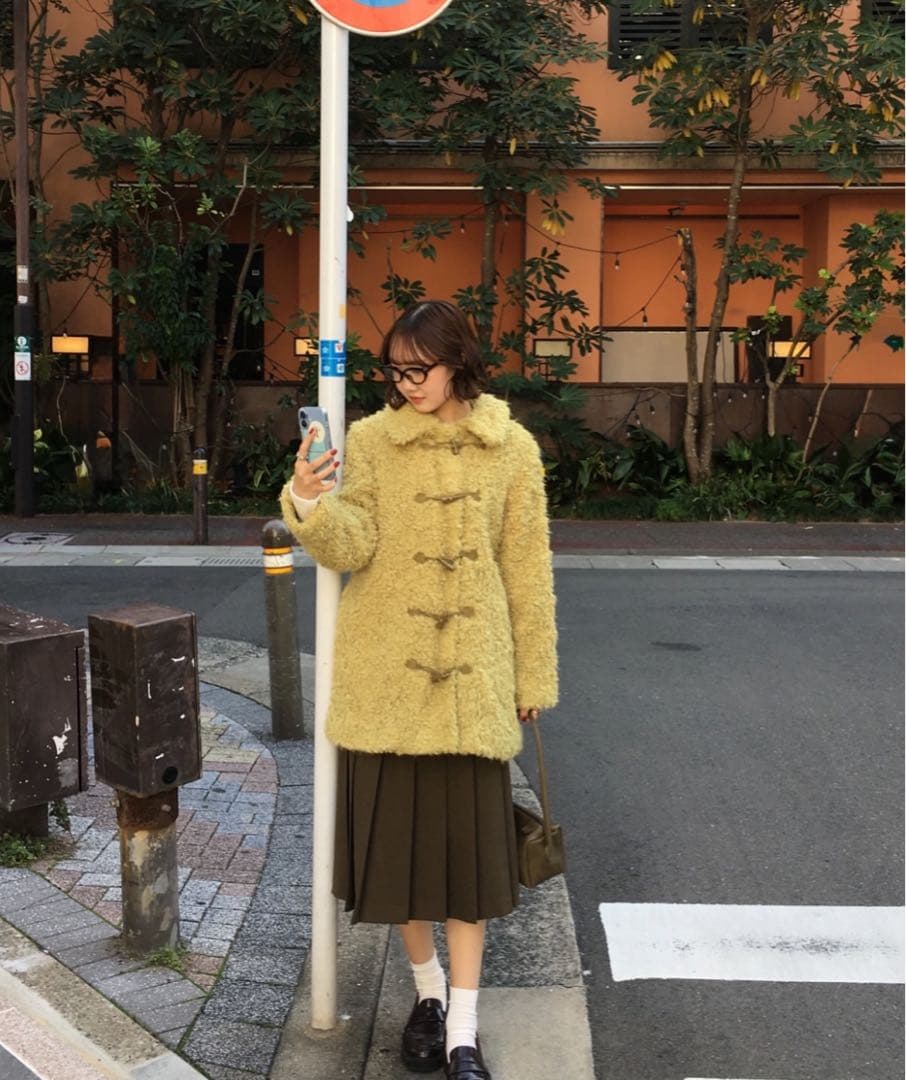 フェイクファー ダッフルコート TINA：JOJUN