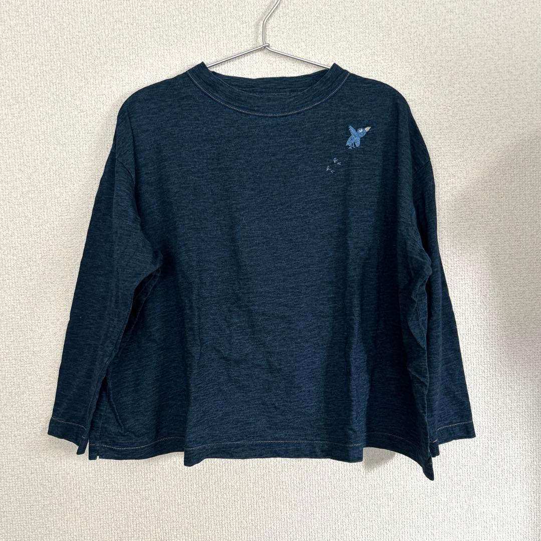 45R 天竺のMシャツ(インディゴ) 45R tシャツ　　　ぺーぺーくん刺繍