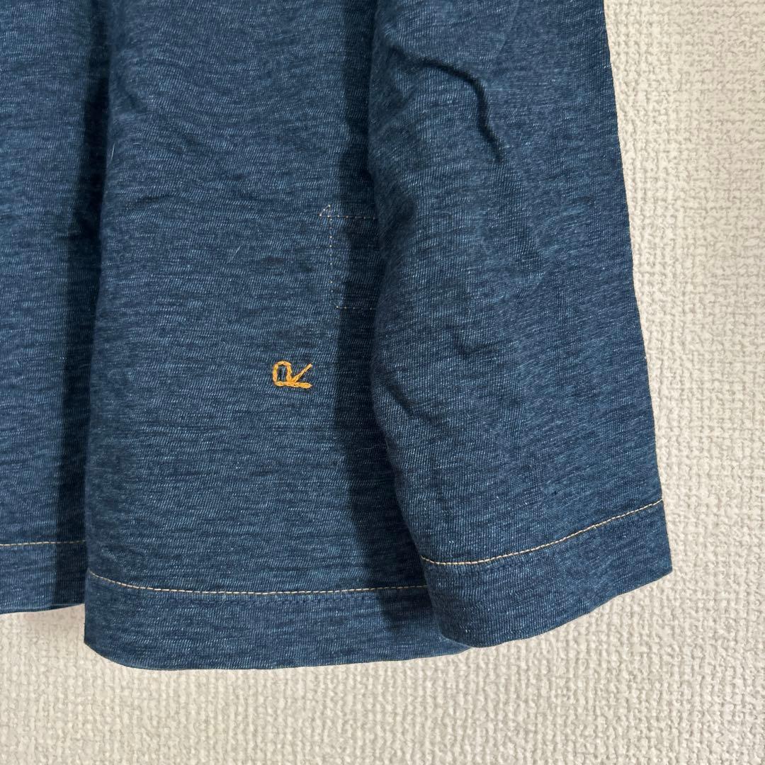 45R 天竺のMシャツ(インディゴ) 45R tシャツ　　　ぺーぺーくん刺繍