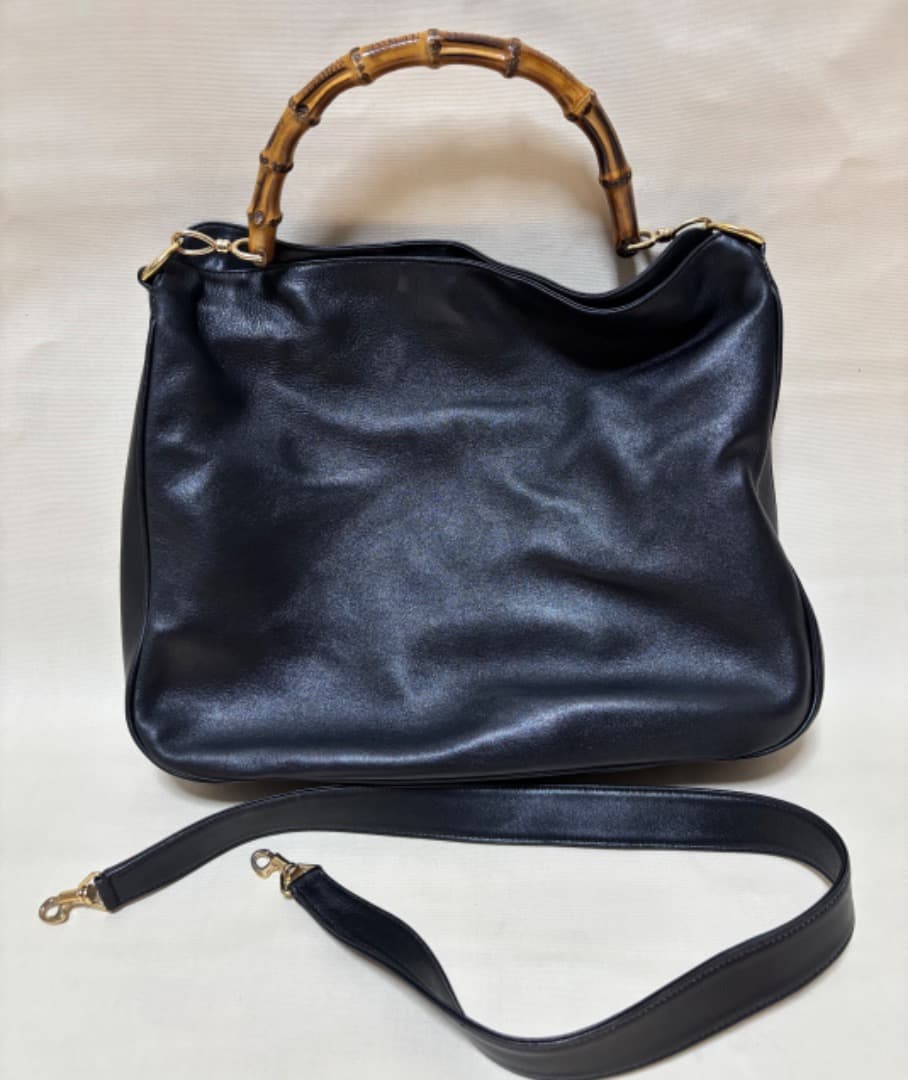 GUCCI グッチ バンブー 本革 2way ショルダーバッグ ハンドバッグ