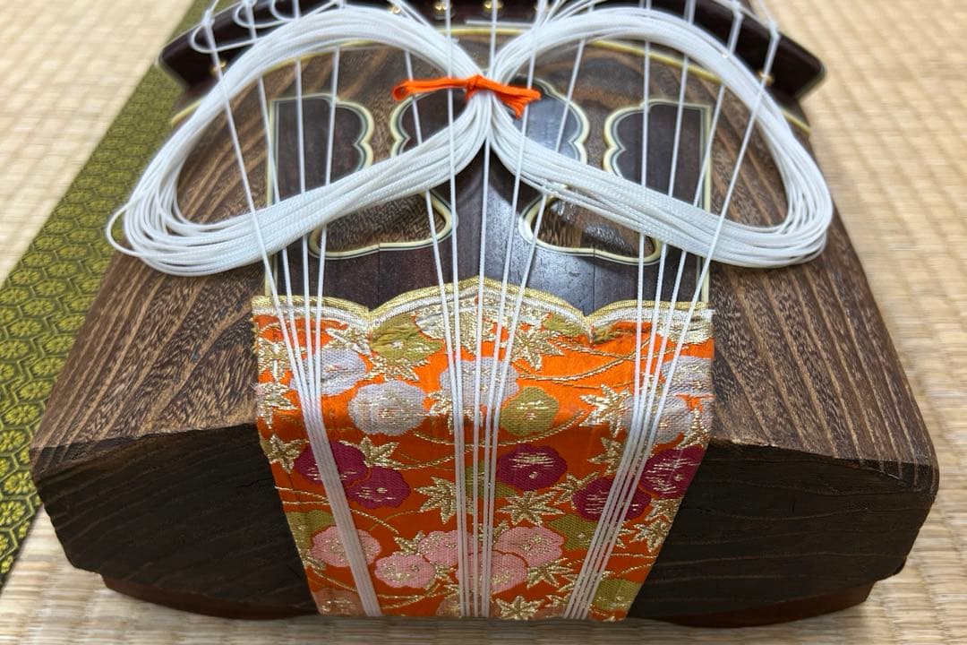 在銘　金蒔絵　綾杉　琴　ケース付　全長約183㎝　東な7-1207☆2F