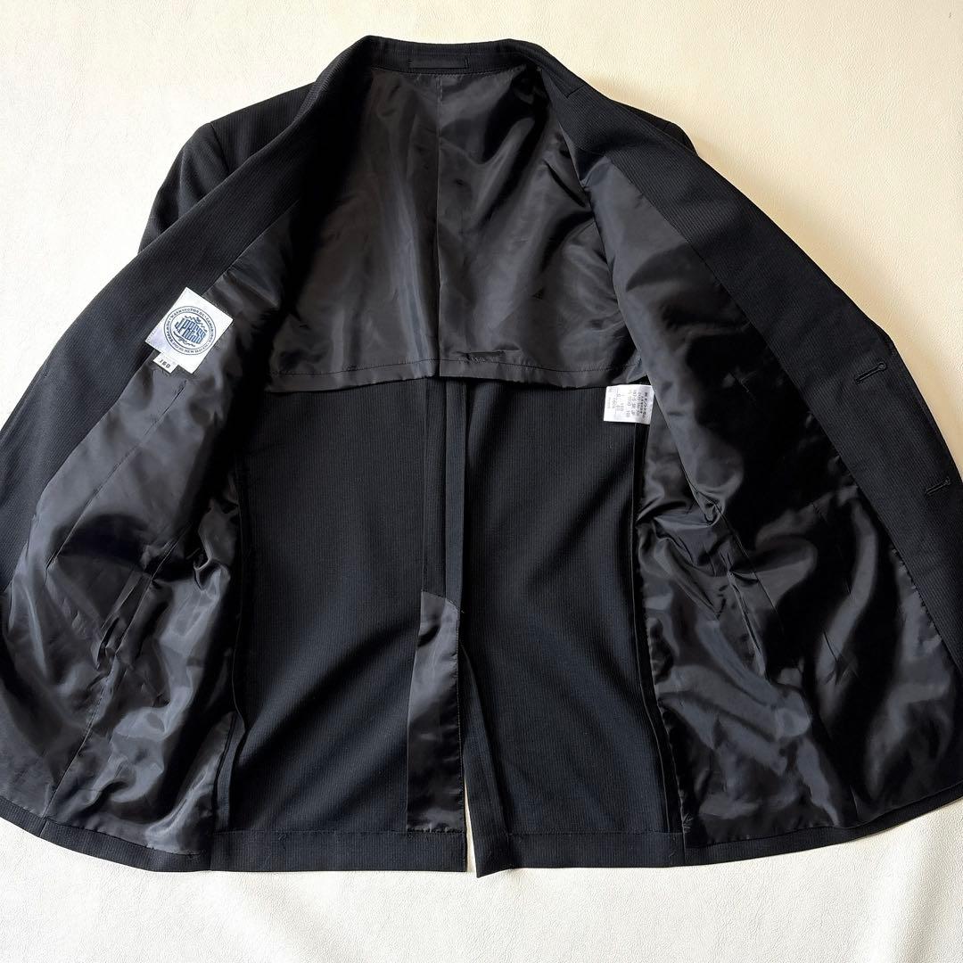 美品 ジェイプレス 男の子160 フォーマルスーツ3点セット 刺繍 ストライプ