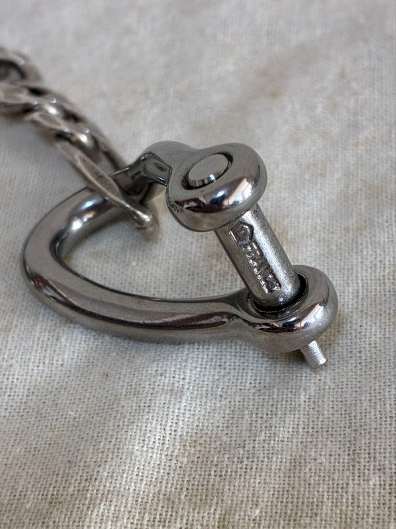 ［ヴィンテージ］イタリア製 シルバー925 ウォレットチェーン フィガロチェーン