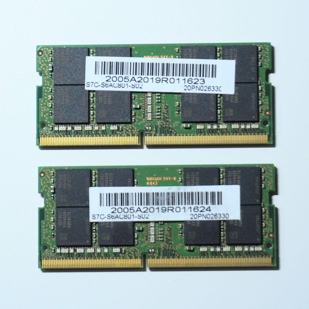 Samsung DDR4-2666 ノートPC用メモリ32GB ×2