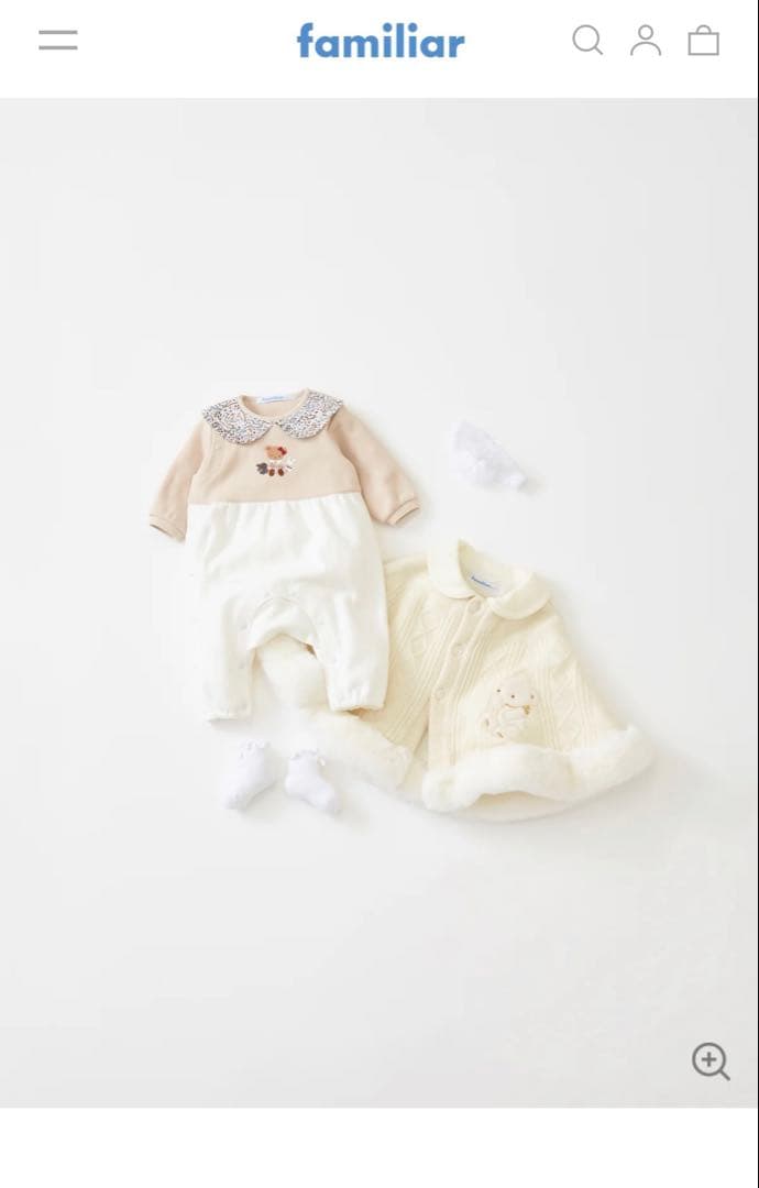 familiar ロンパース　花柄