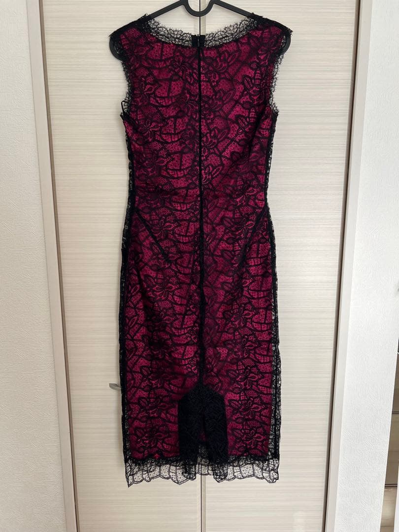 刺繍 レース ノースリーブドレス