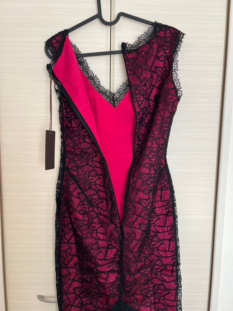 刺繍 レース ノースリーブドレス