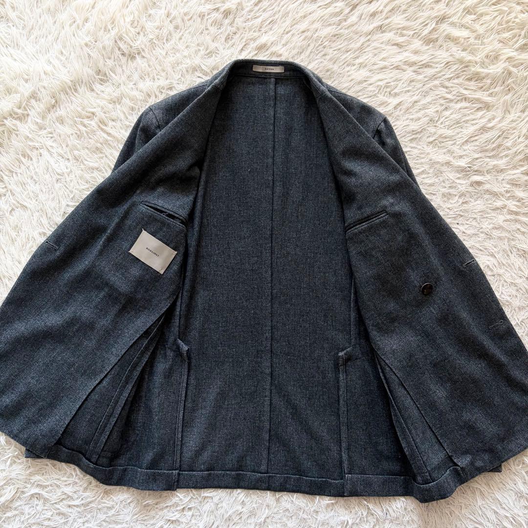 <美品>BOGLIOLI DOVERカシミヤ ダークグレー ダブルジャケット44