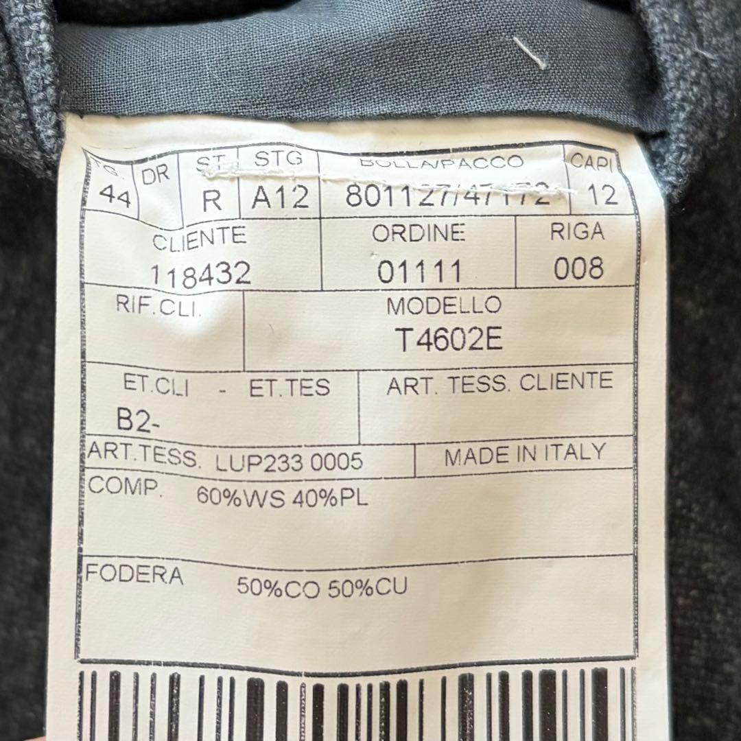 <美品>BOGLIOLI DOVERカシミヤ ダークグレー ダブルジャケット44