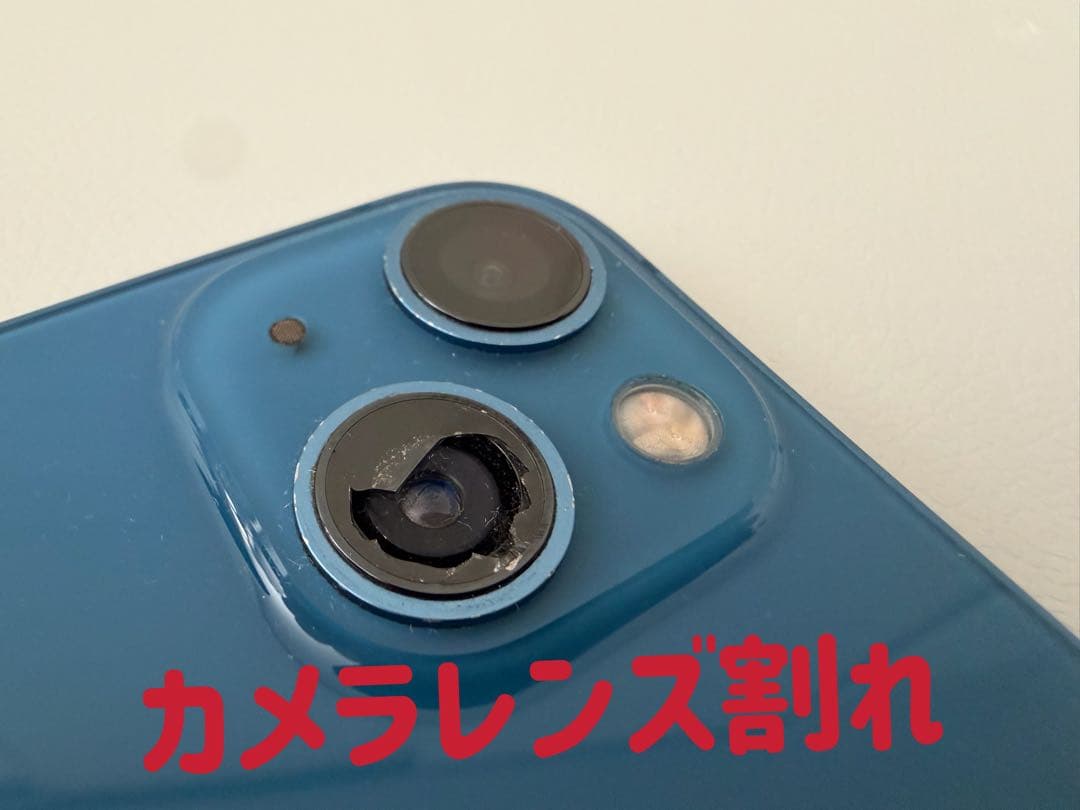 iPhone13 128GB カメラレンズ割れ スピーカーメッシュ割れ
